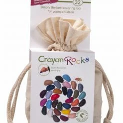 CRAYON ROCKS - 32 Natural Soy Wax Crayons (Stimulating Tripod Grip)