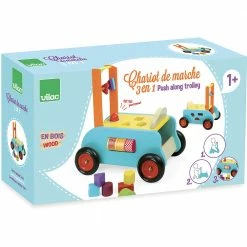 Toddler Toys VILAC - 3 In 1 Push Along Trolley