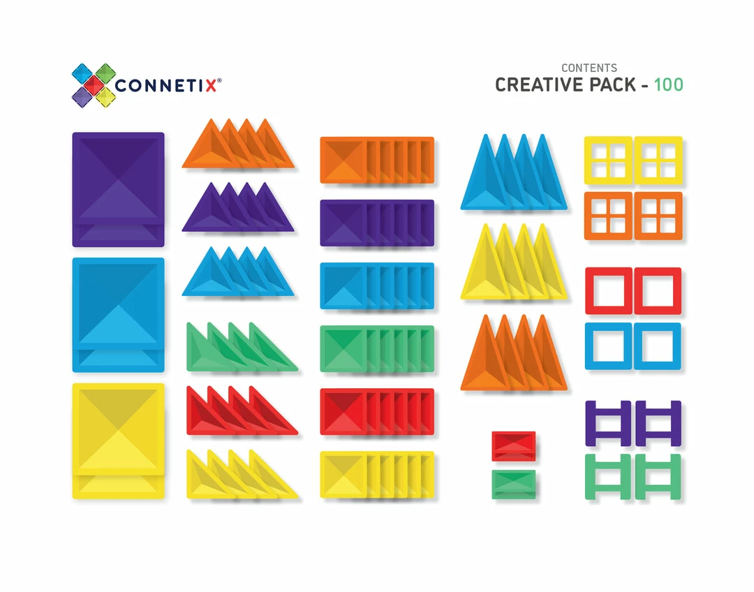 Connetix Tiles CONNETIX - 100pcs Creative Pack Building & Construction