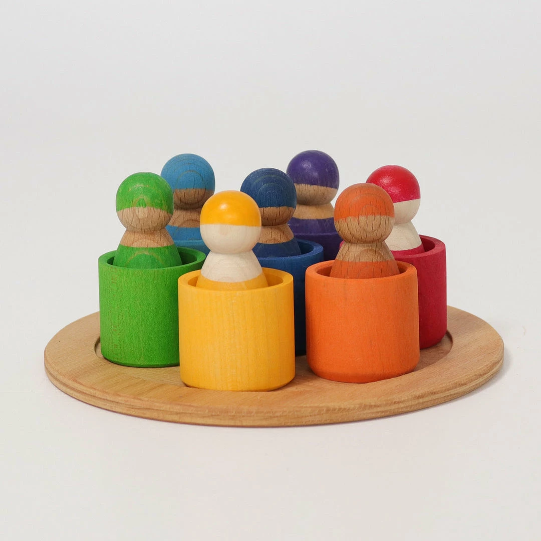 GRIMM'S - Seven Friends In Bowls Toddler Toys