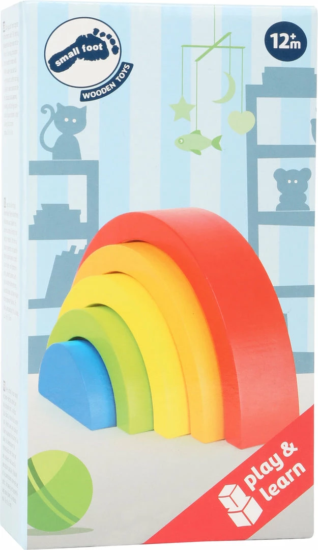 Small Foot - Wooden Building Blocks Rainbow