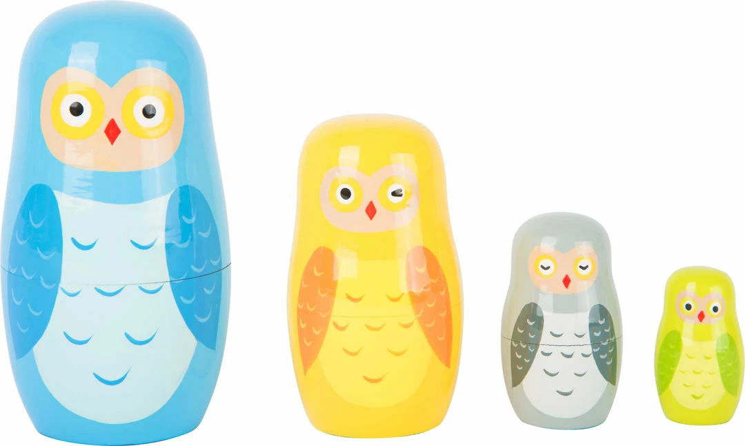 Toddler Toys Small Foot - Owl Family Matryoshka