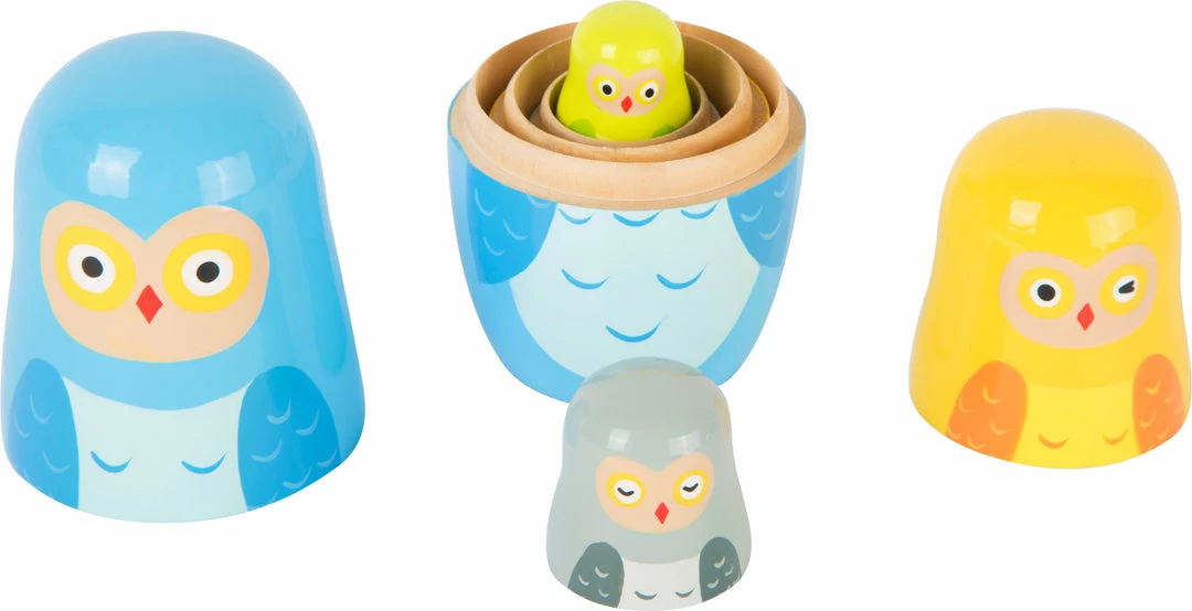 Toddler Toys Small Foot - Owl Family Matryoshka