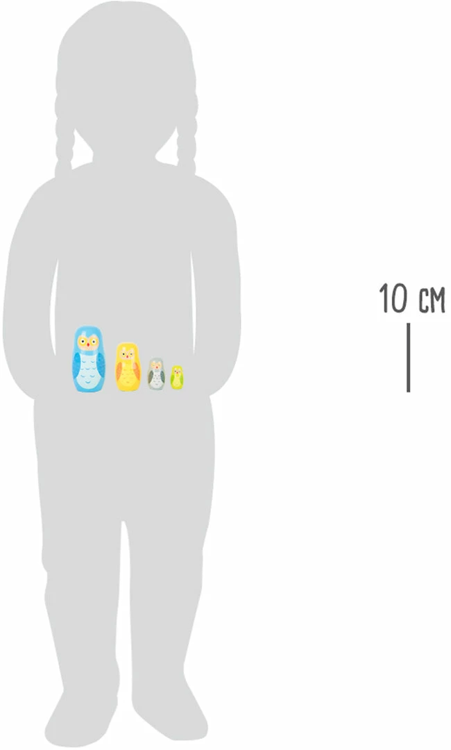 Toddler Toys Small Foot - Owl Family Matryoshka