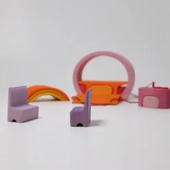 Miniature Play Worlds GRIMM'S - Pink-Orange Mobile Home