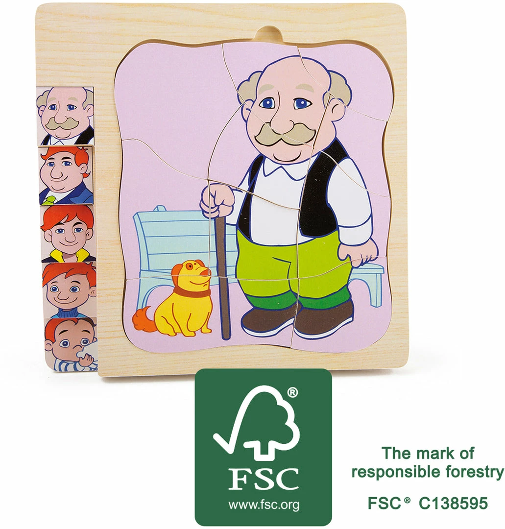 Small Foot - Layer Puzzle Grandpa's Life