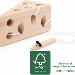 Toddler Toys Small Foot - Cheese And Mouse Threading Game