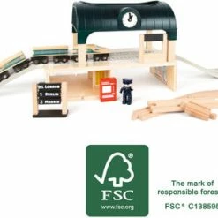 Miniature Play Worlds Small Foot - Train Station With Accessories