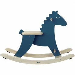 VILAC - Dark Blue Rocking Horse Toddler Toys