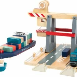 Small Foot - Container Terminal With Accessories Miniature Play Worlds