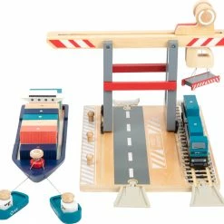 Small Foot - Container Terminal With Accessories Miniature Play Worlds