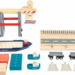 Small Foot - Container Terminal With Accessories Miniature Play Worlds