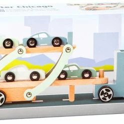 Miniature Play Worlds Small Foot - Chicago Car Transporter