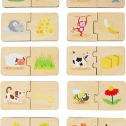 Small Foot - Feeding Animals Wooden Puzzle Learning Game Toddler Toys