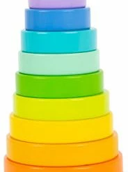 Toddler Toys Small Foot - Stacking Tower, Large Rainbow