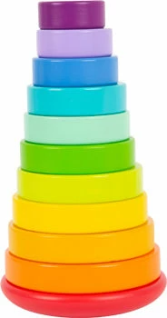 Toddler Toys Small Foot - Stacking Tower, Large Rainbow