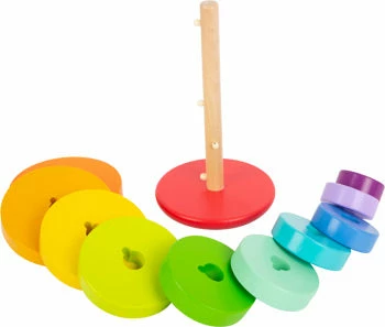Toddler Toys Small Foot - Stacking Tower, Large Rainbow