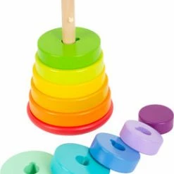 Toddler Toys Small Foot - Stacking Tower, Large Rainbow