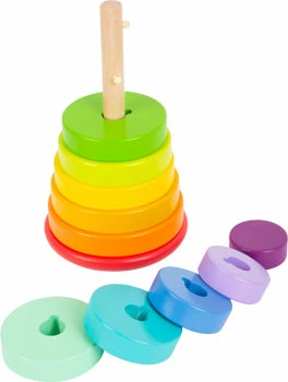 Toddler Toys Small Foot - Stacking Tower, Large Rainbow