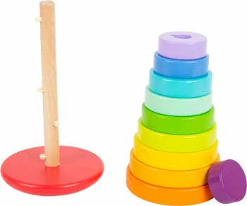 Toddler Toys Small Foot - Stacking Tower, Large Rainbow