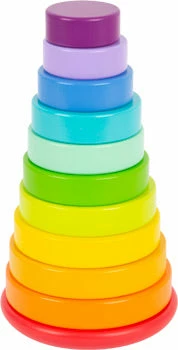 Toddler Toys Small Foot - Stacking Tower, Large Rainbow