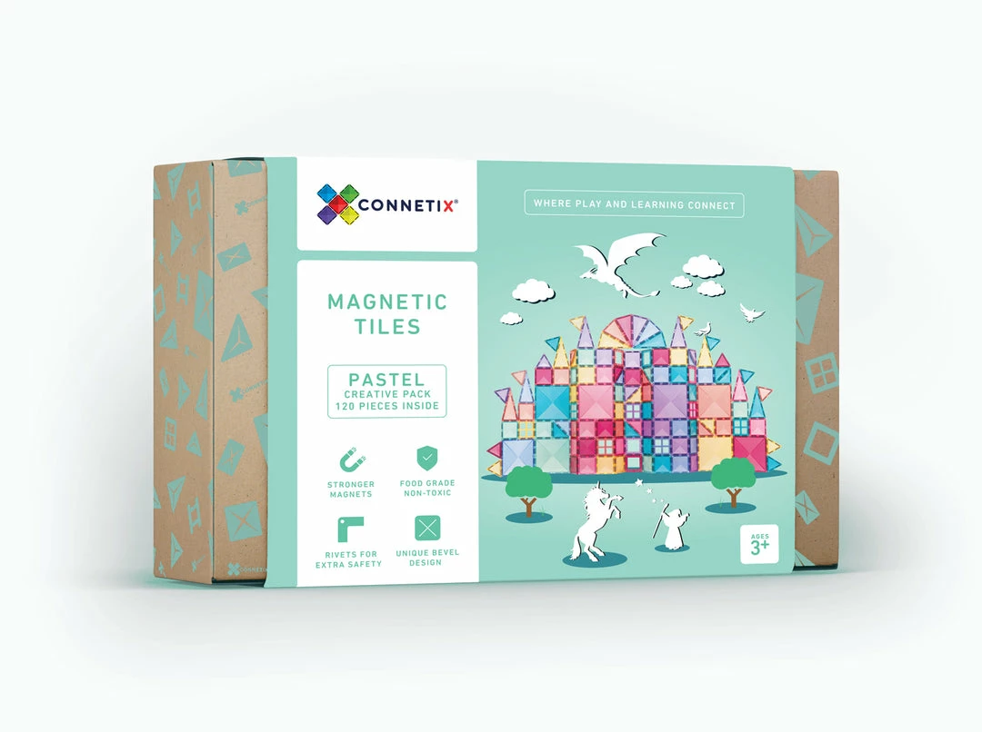 Connetix Tiles CONNETIX - 120 Piece Pastel Creative Pack