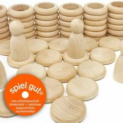Toddler Toys GRAPAT - Nins®, Rings & Coins. Natural Wood