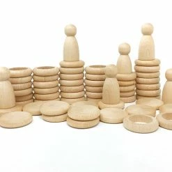 Toddler Toys GRAPAT - Nins®, Rings & Coins. Natural Wood