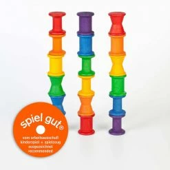 GRAPAT - 18 Wooden Rolls Toddler Toys
