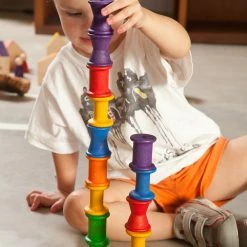 GRAPAT - 18 Wooden Rolls Toddler Toys