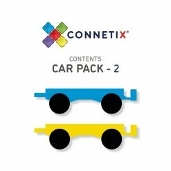 Connetix Tiles CONNETIX - 2 Piece Car Pack Open-Ended Play