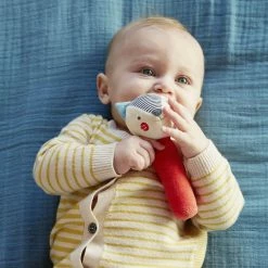 PETIT COLLAGE - Organic Fox Baby Squeaker Baby Toys