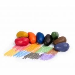 CRAYON ROCKS - 8 Natural Soy Wax Crayons (Stimulating Tripod Grip)