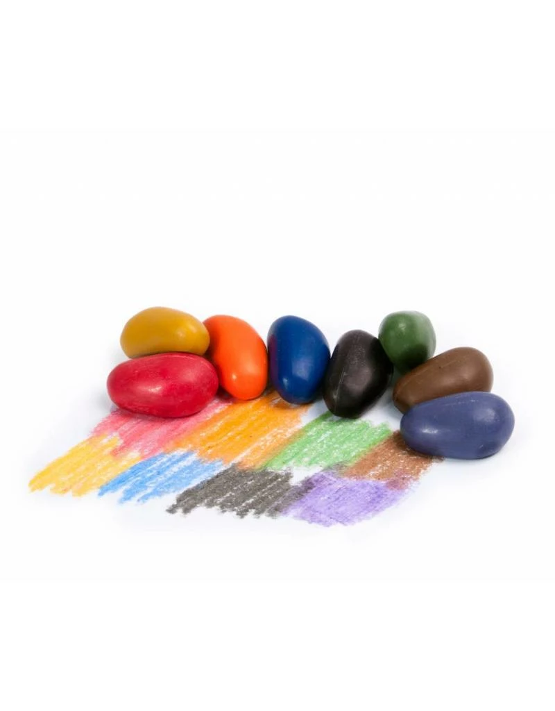 CRAYON ROCKS - 8 Natural Soy Wax Crayons (Stimulating Tripod Grip)