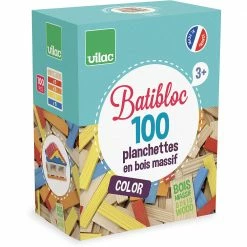 VILAC - 100 Coloured Wood Pieces Set