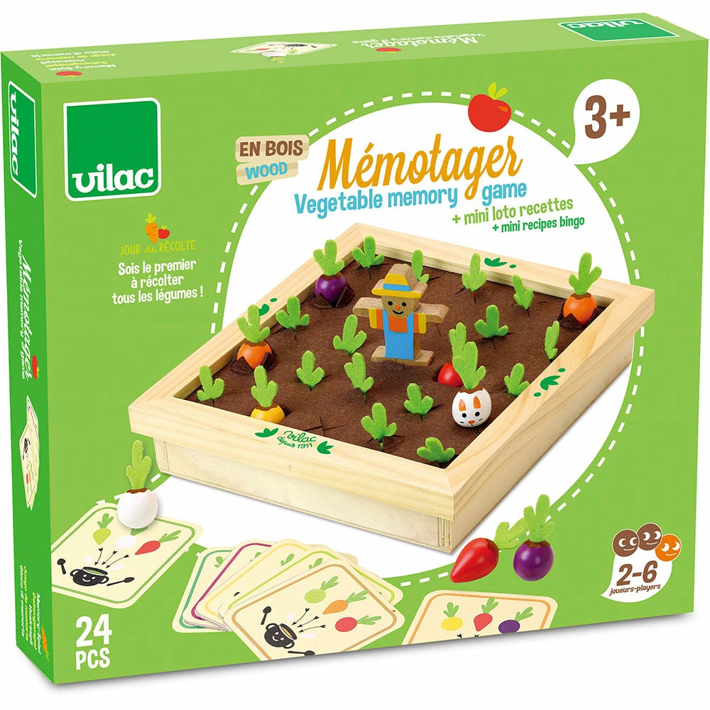 VILAC - Vegetables Garden Memory Game Games & Puzzles