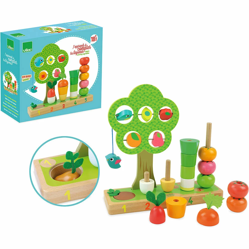 VILAC - I Learn Counting Vegetables Toddler Toys