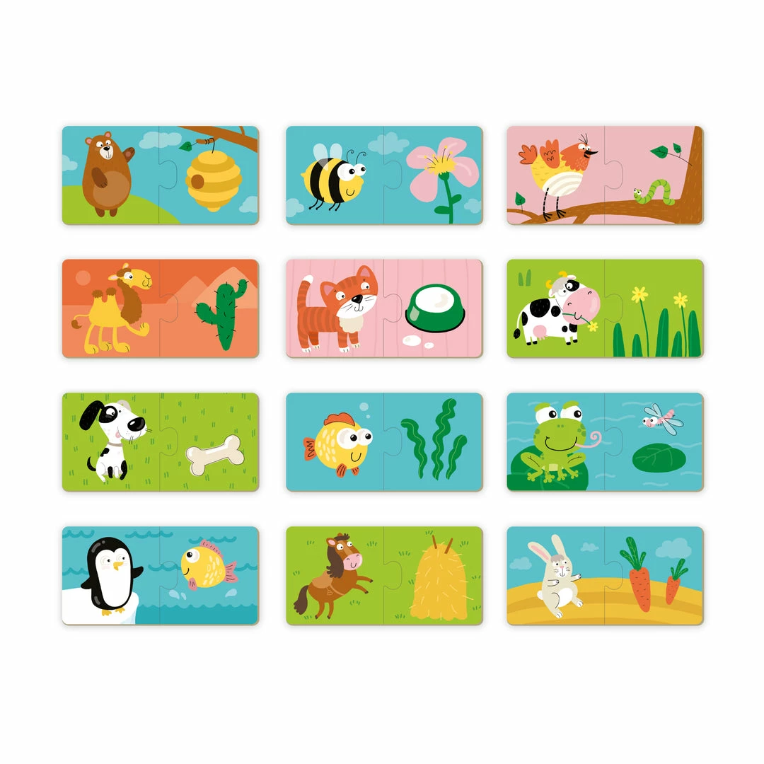 DODO TOYS - 2 Elements - Puzzle - What Animals Eat Toddler Toys