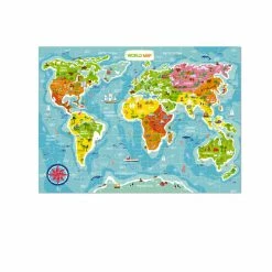Educational Resources DODO TOYS - 100pcs - Puzzle - Map Of The World