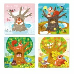 Games & Puzzles DODO TOYS - Puzzle 4in1 - 12-16-20-24 Elements- 4 Seasons
