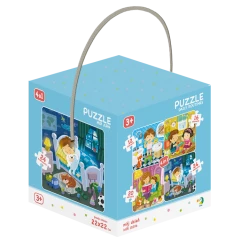 Games & Puzzles DODO TOYS - Puzzle 4in1 - 12-16-20-24 Elements - Daily Routines