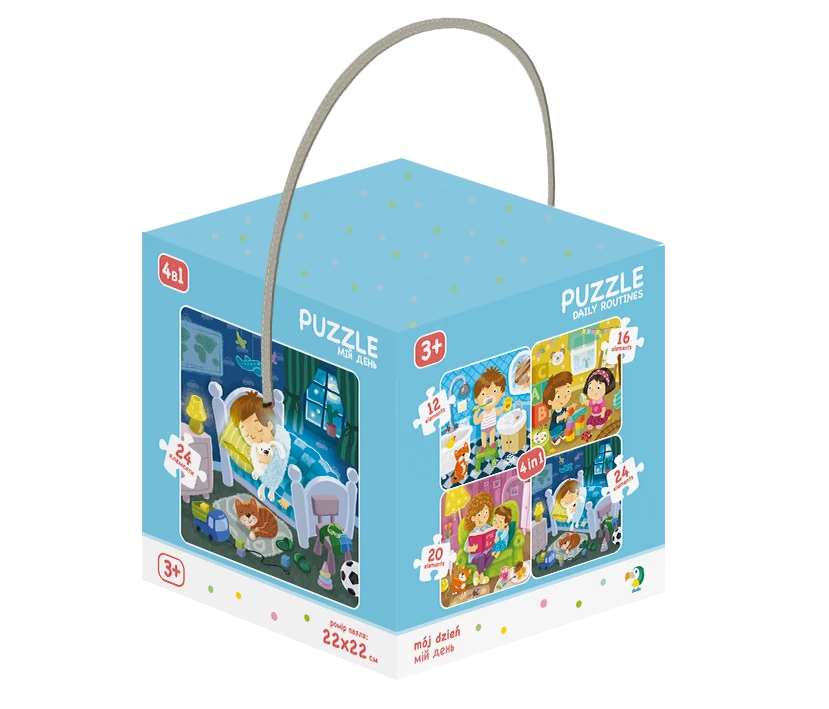 Games & Puzzles DODO TOYS - Puzzle 4in1 - 12-16-20-24 Elements - Daily Routines