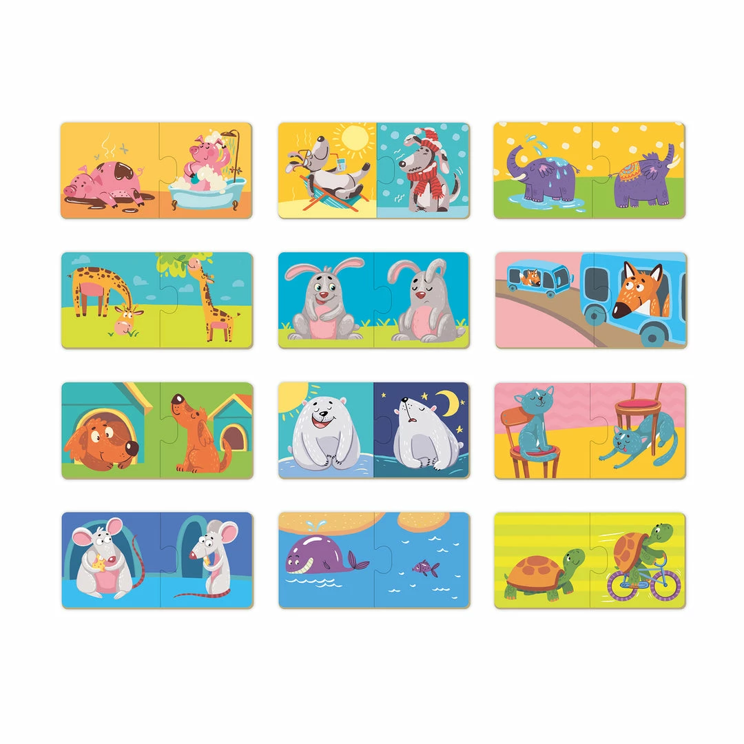 DODO TOYS - 2 Elements - Puzzle - Opposites Toddler Toys