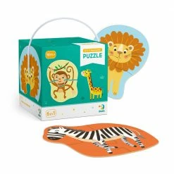 DODO TOYS - Puzzle 2-3-4 Elements - Wild Animals