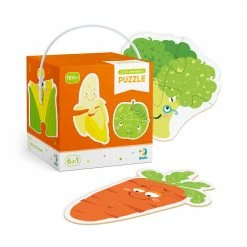 Toddler Toys DODO TOYS - Puzzle 2-3-4 Elements - Fruits And Vegetables