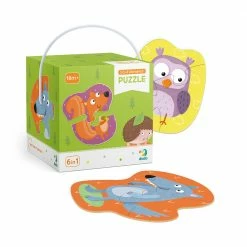 Toddler Toys DODO TOYS - Puzzle 2-3-4 Elements - Forest Animals