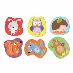 Toddler Toys DODO TOYS - Puzzle 2-3-4 Elements - Forest Animals