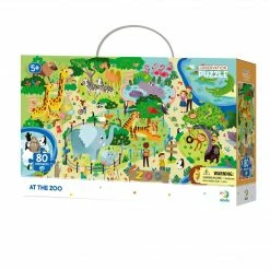 DODO TOYS - 80pcs - Observation Puzzle - At The Zoo Games & Puzzles