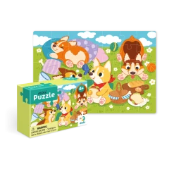 DODO TOYS - 35pcs - Puzzle Mini - Puppies In The Meadow