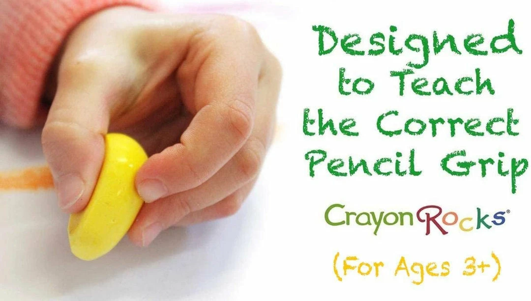 CRAYON ROCKS - 8 Natural Soy Wax Crayons (Stimulating Tripod Grip)